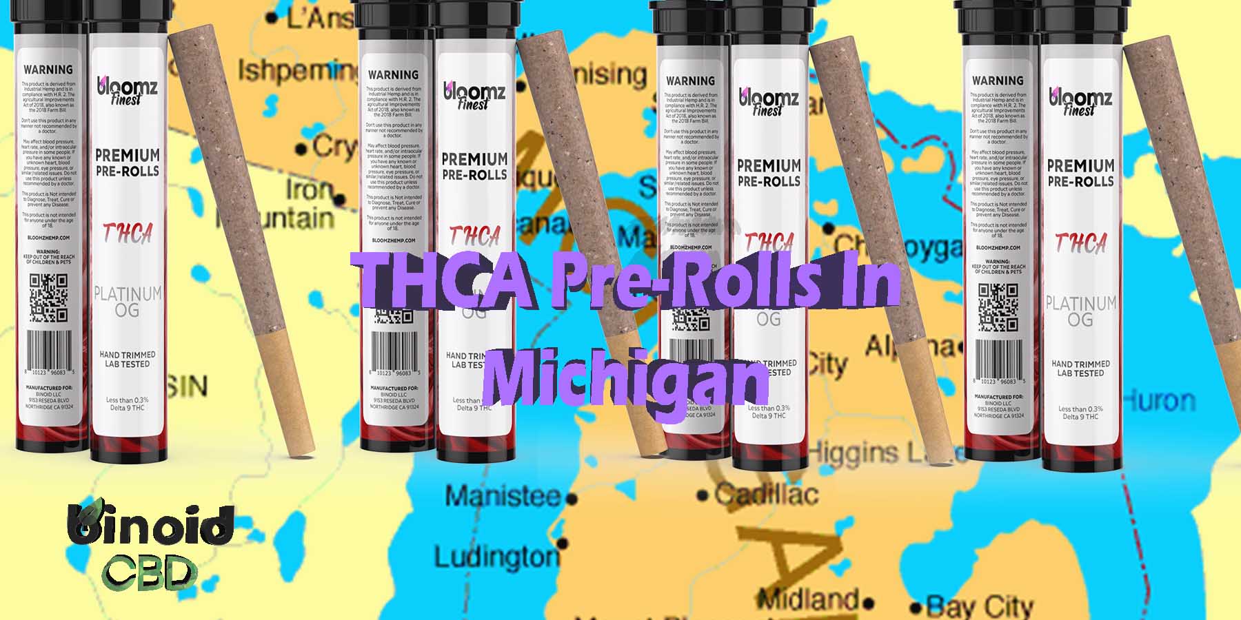 THCA Pre-Rolls In Michigan Hemp Flower Indica Where To Get Near Me Best Place Lowest Price Coupon Discount Strongest Brand Bloomz